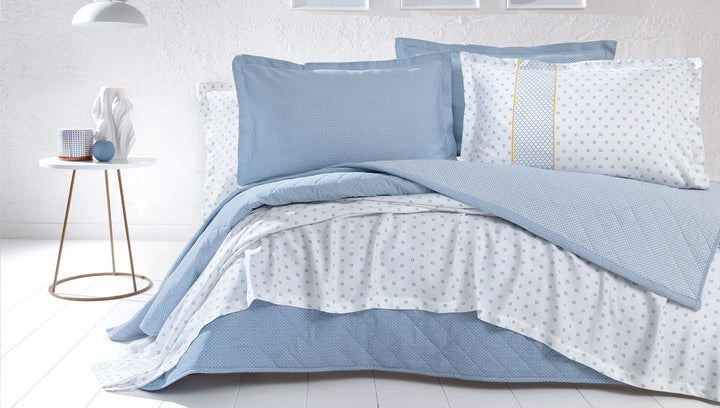 Cotton Bedspread Set Gilber, with Throw, Fitted Sheet and Pillowcases, 220x230 cm