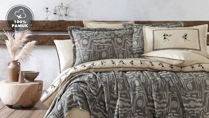 Bed Spread Set Pulido, 230x240 cm, 100% Cotton, duvet cover, bed sheet, pillowcovers