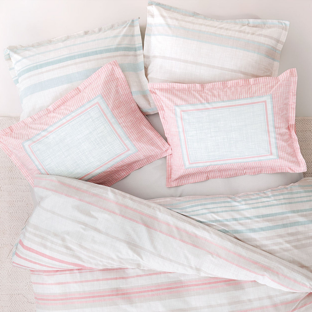 Renforcé Cotton Duvet Cover Set Ronit, with Bed Sheet, 160x220 cm