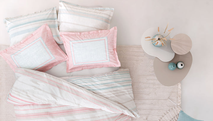 Renforcé Cotton Duvet Cover Set Ronit, with Bed Sheet, 160x220 cm