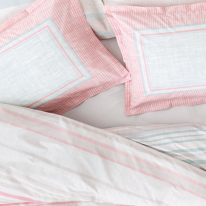 Renforcé Cotton Duvet Cover Set Ronit, with Bed Sheet, 160x220 cm