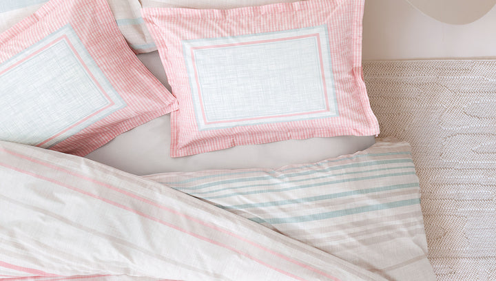 Renforcé Cotton Duvet Cover Set Ronit, with Bed Sheet, 160x220 cm
