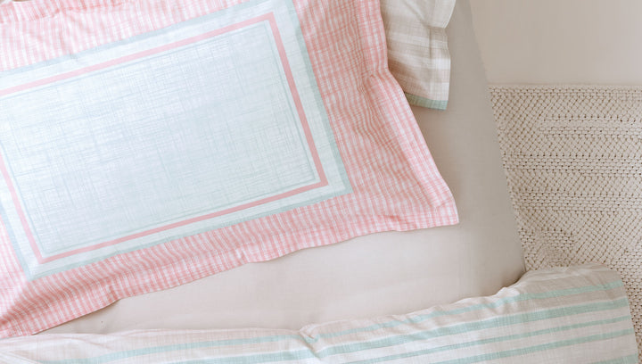 Renforcé Cotton Duvet Cover Set Ronit, with Bed Sheet, 160x220 cm