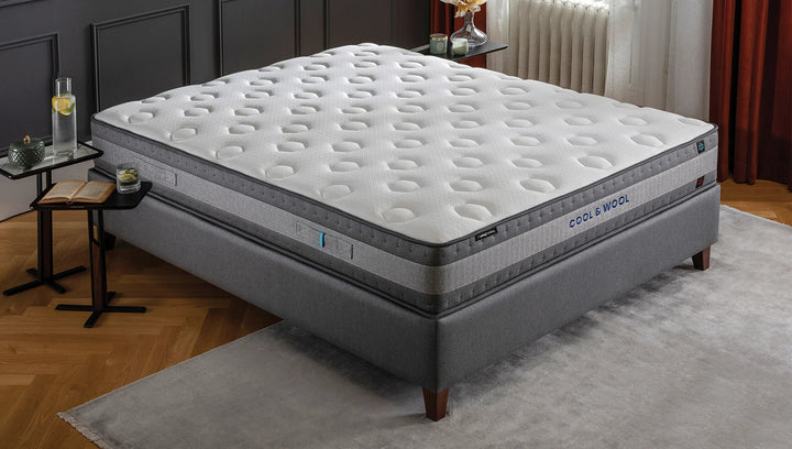 Cool & Wool Mattress, Medium Firm, Pocket Spring, Double-Sided/Thermoregulatory, 160x200 cm