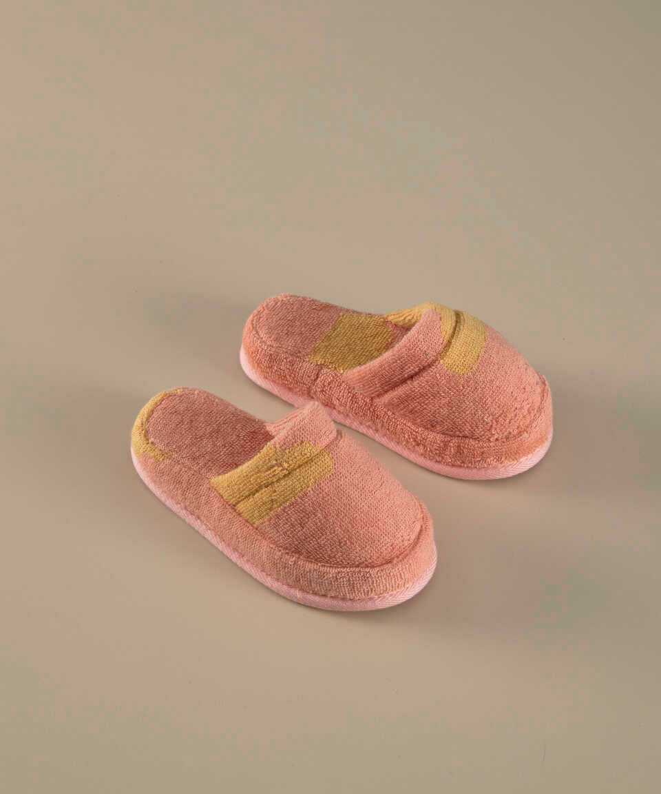 Organic Kids Slippers Alpaka, 100% Organic Cotton, age 6-8