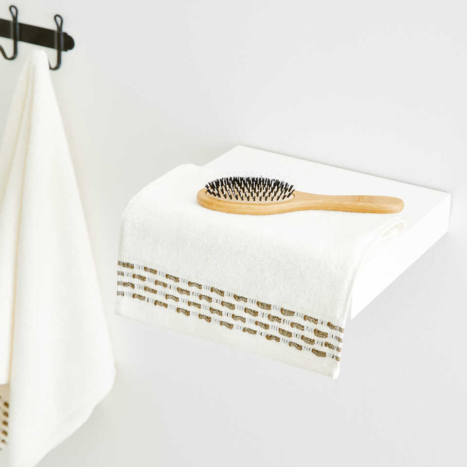 Cotton Towel Calm, 100% Premium Cotton, cream/beige, 90x150 cm