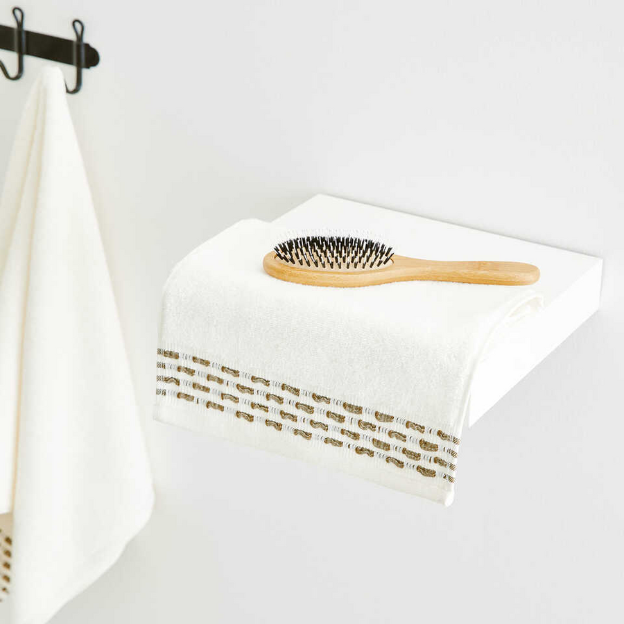 Cotton Towel Calm, 100% Premium Cotton, cream/beige, 90x150 cm