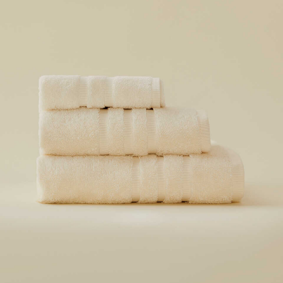 Cotton Towel Micro Touch, 100% Premium Cotton, Cream, 50x100 cm