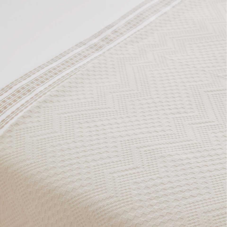 Cotton Throw Blanket Chevron, Beige, 200x220 cm