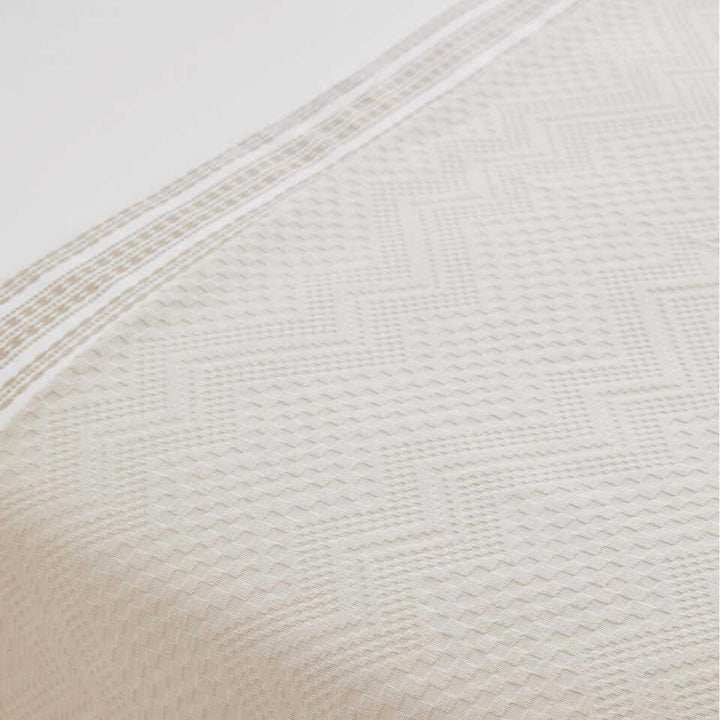 Cotton Throw Blanket Chevron, Beige, 200x220 cm