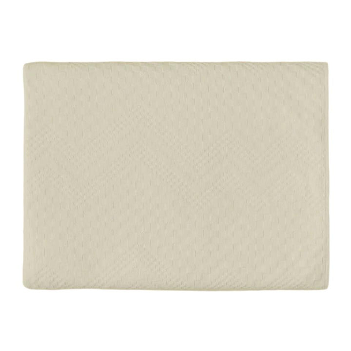 Cotton Throw Blanket Chevron, Cream, 200x220 cm