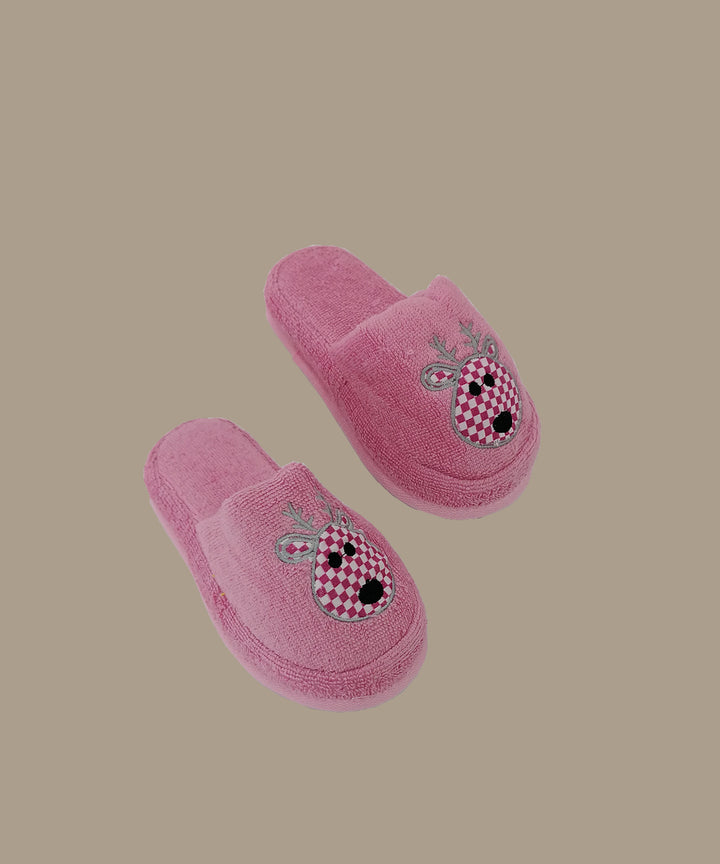 Organic Kids Slippers Little Deer, 100% Organic Cotton, age 4-6