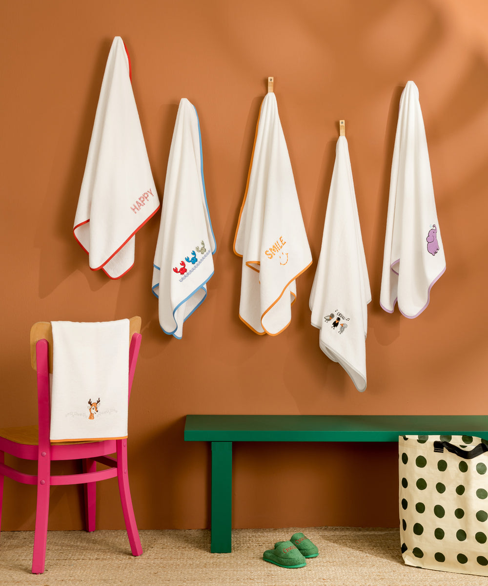 Organic Kids Towel Crow, 100% Organic Cotton, 70x130 cm