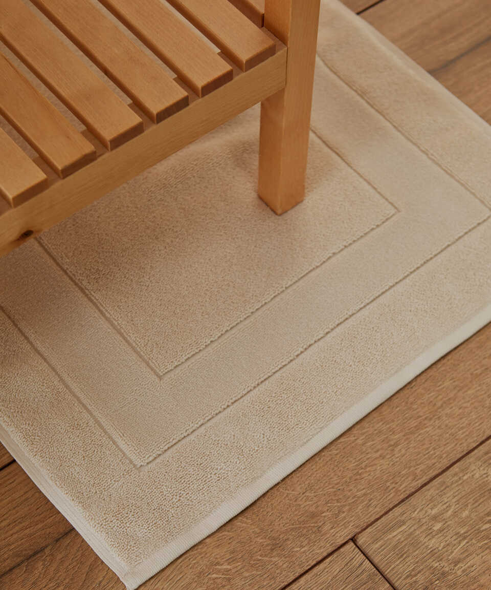Premium Cotton Bath Mat Fresh, beige, 50x80 cm