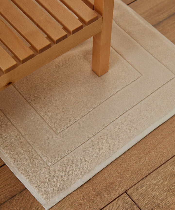 Premium Cotton Bath Mat Fresh, beige, 50x80 cm
