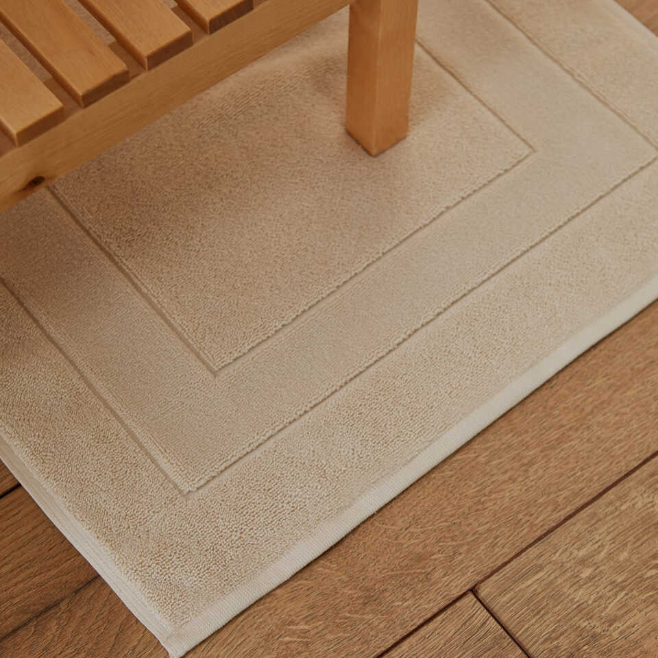 Premium Cotton Bath Mat Fresh, beige, 50x80 cm