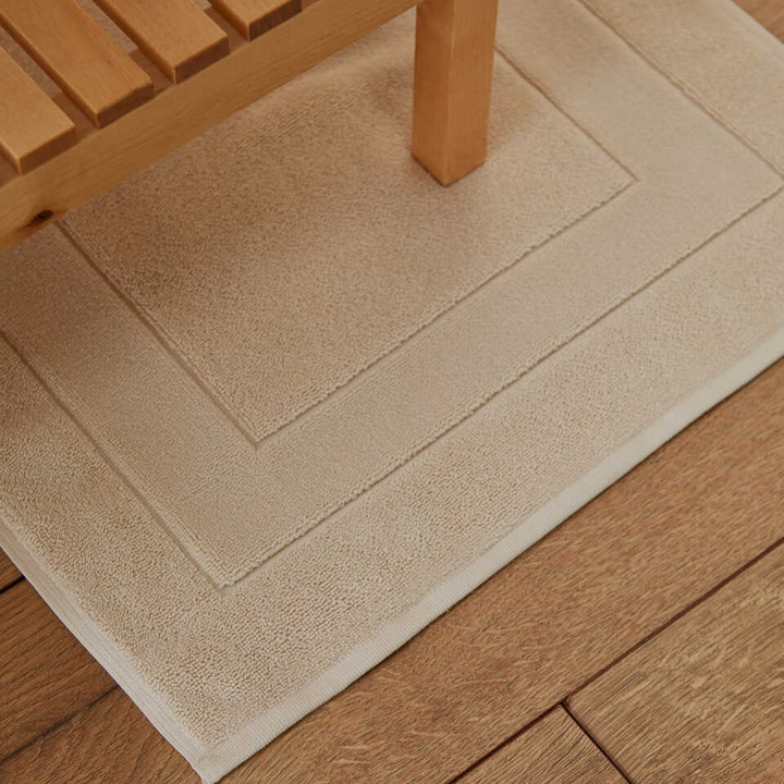 Premium Cotton Bath Mat Fresh, beige, 50x80 cm