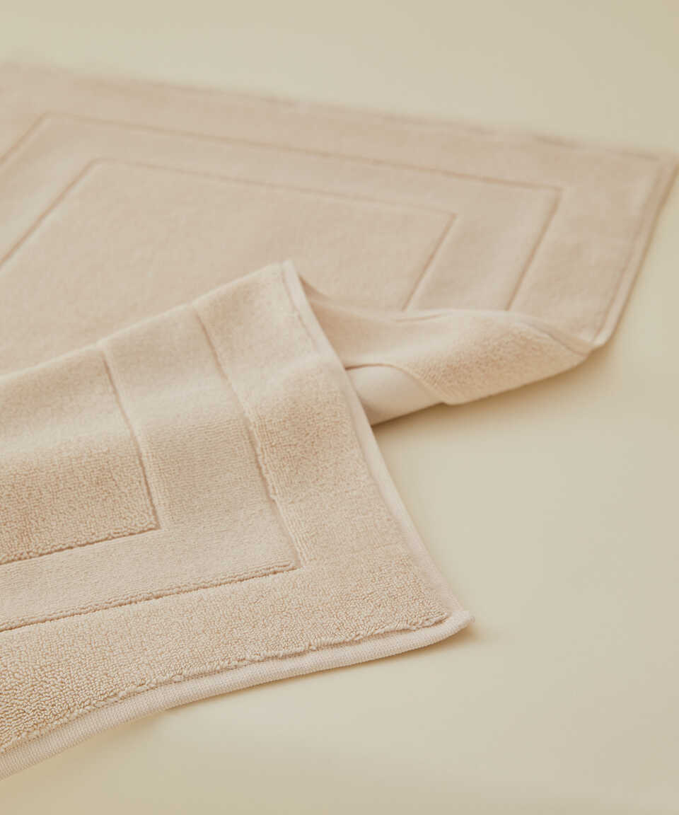 Premium Cotton Bath Mat Fresh, beige, 50x80 cm