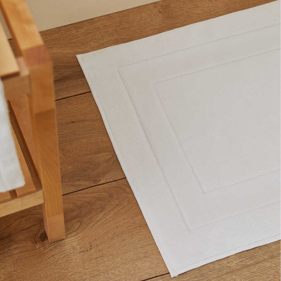 Premium Cotton Bath Mat Fresh, white, 50x80 cm