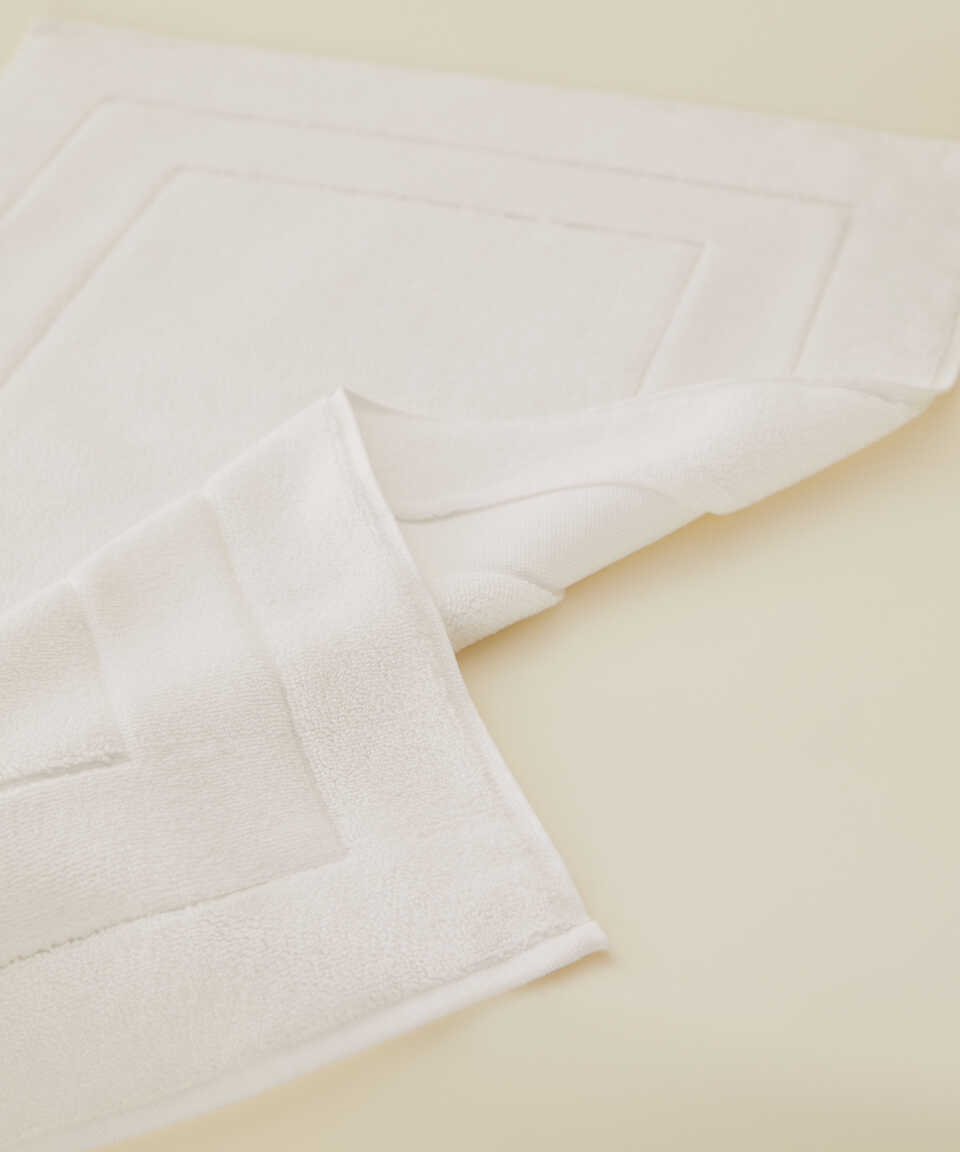 Premium Cotton Bath Mat Fresh, white, 50x80 cm