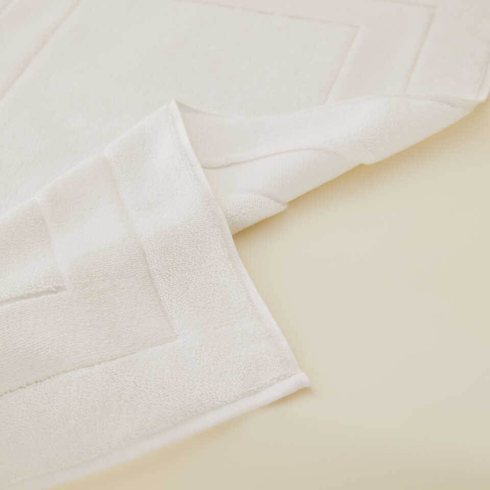 Premium Cotton Bath Mat Fresh, white, 50x80 cm