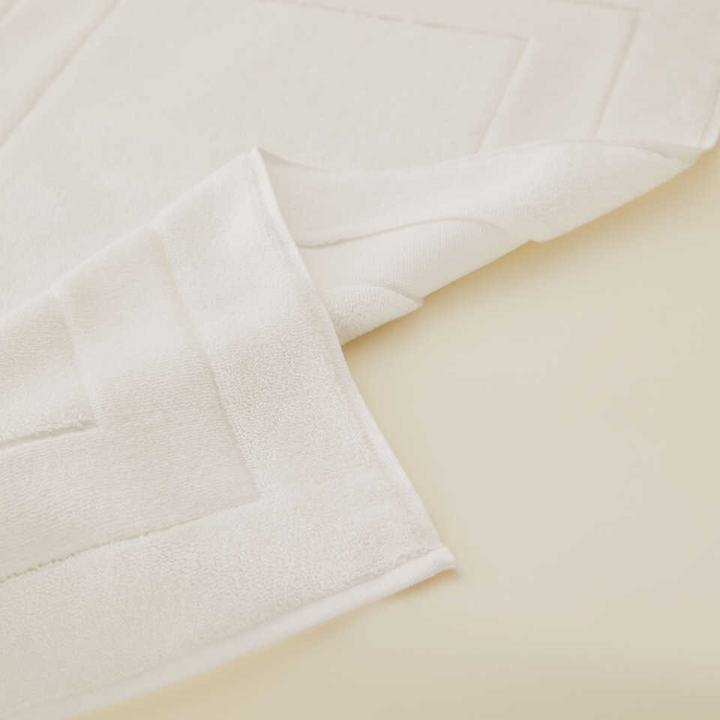 Premium Cotton Bath Mat Fresh, white, 50x80 cm