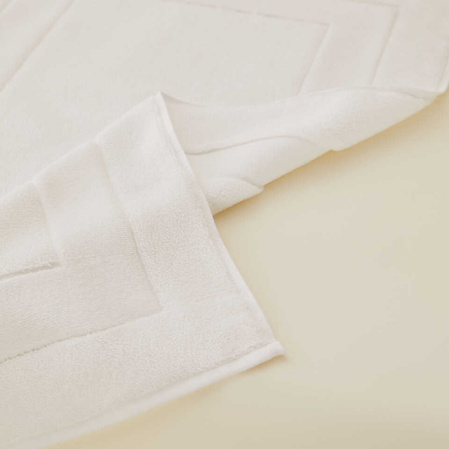 Premium Cotton Bath Mat Fresh, white, 50x80 cm