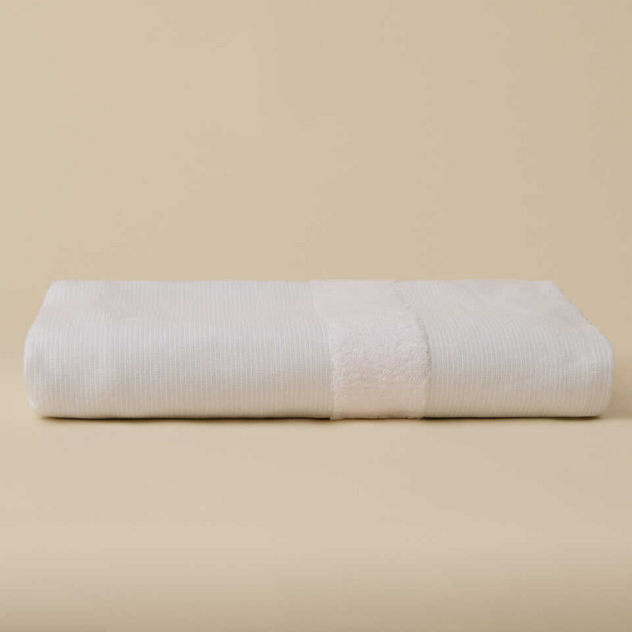 Linen Blend Peshtemal Kilyos, Mint, 76x147 cm