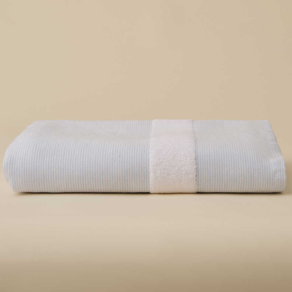 Linen Blend Peshtemal Kilyos, Blue, 76x147 cm