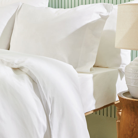 Duvet Cover Set Plain, 100% Renforcé Cotton, White, 240x220 cm
