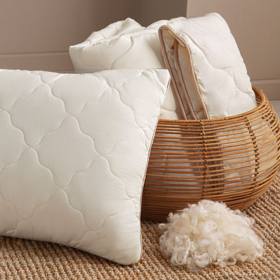 Baby crib pillow Superwashed, filled with wool, 35x45 cm