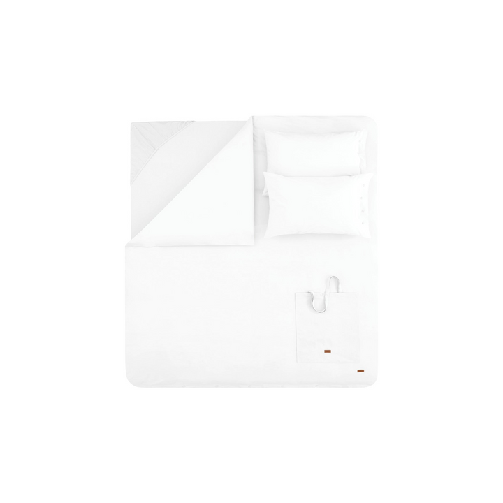Duvet Cover Set Plain, 100% Renforcé Cotton, White, 160x220 cm