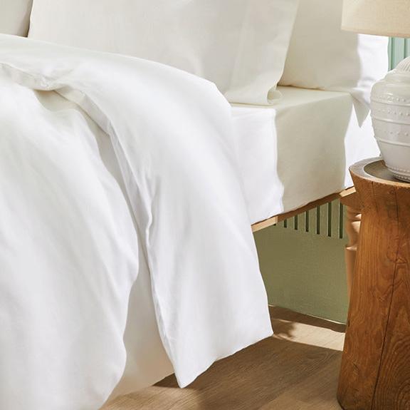 Duvet Cover Set Plain, 100% Renforcé Cotton, White, 160x220 cm
