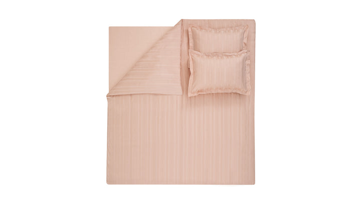 Shelly Jacquard Duvet Cover Set, with Bed Sheet, Bamboo Sateen, Pink, 200x220 cm