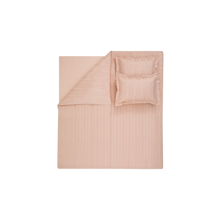 Shelly Jacquard Duvet Cover Set, with Bed Sheet, Bamboo Sateen, Pink, 200x220 cm