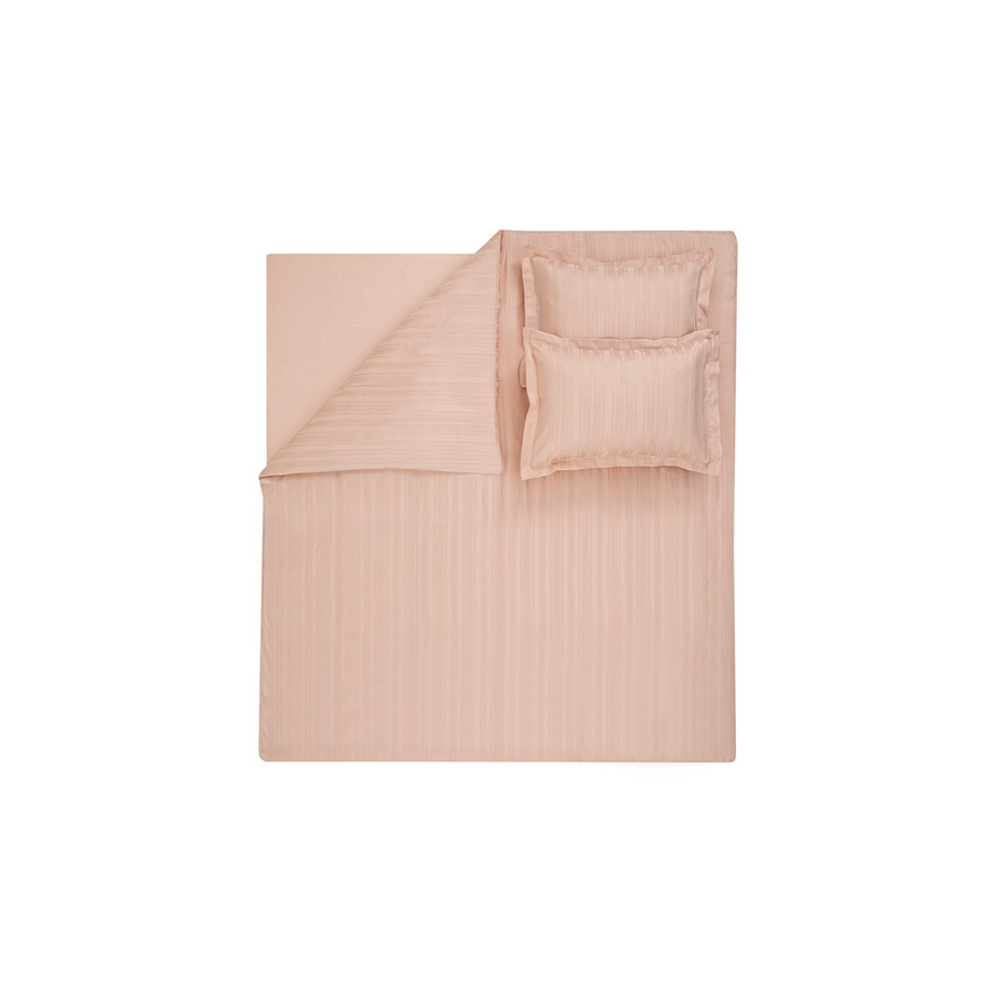 Shelly Jacquard Duvet Cover Set, with Bed Sheet, Bamboo Sateen, Pink, 200x220 cm