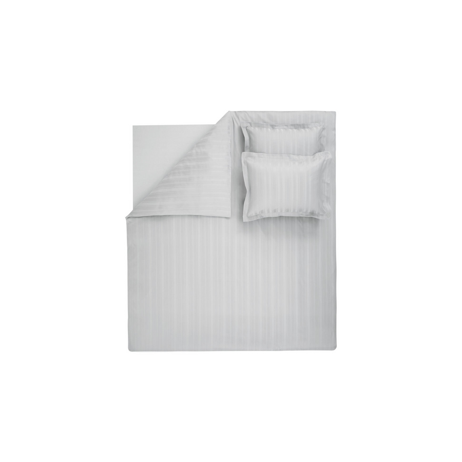 Shelly Jacquard Duvet Cover Set, with Bed Sheet, Bamboo Sateen, Gray, 200x220 cm