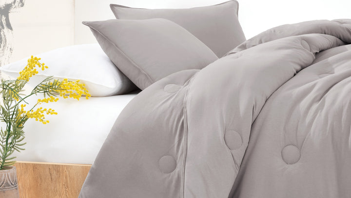 Lupa Soft Quilt, Combed Cotton, Gray, 300 g/m², 200x220 cm