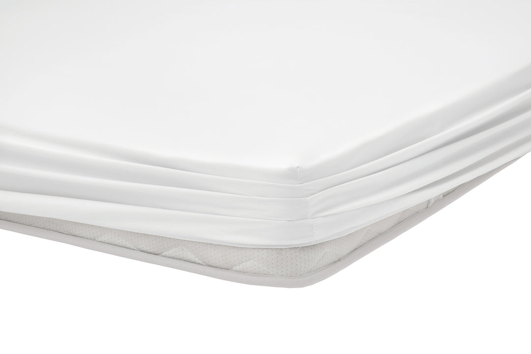 Renforcé Cotton Fitted Sheet Plain, 100% Cotton, white, 180x200 cm
