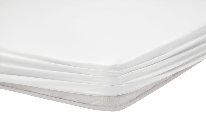 Renforcé Cotton Fitted Sheet Plain, 100% Cotton, white, 180x200 cm