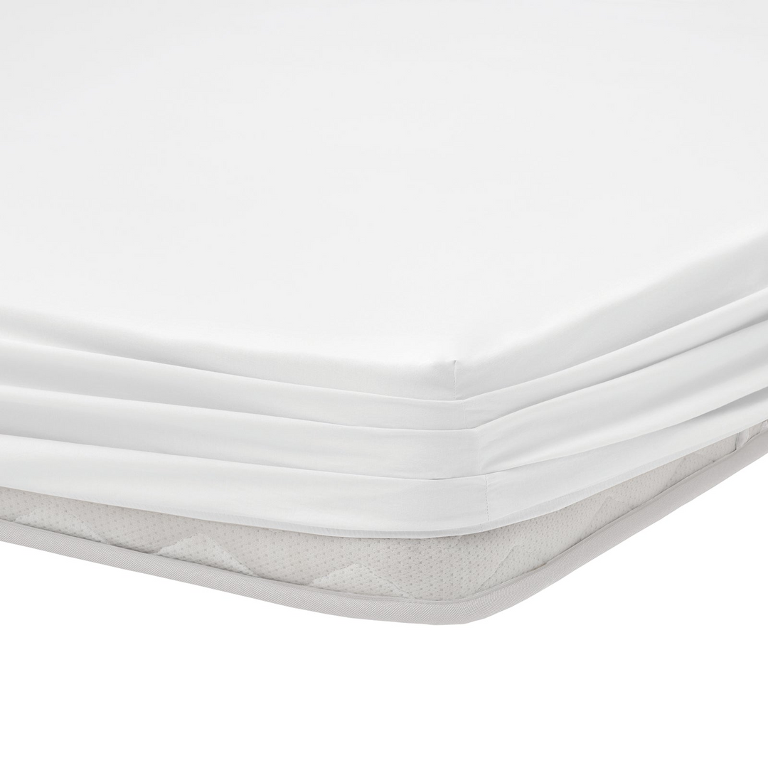 Renforcé Cotton Fitted Sheet Plain, 100% Cotton, white, 180x200 cm