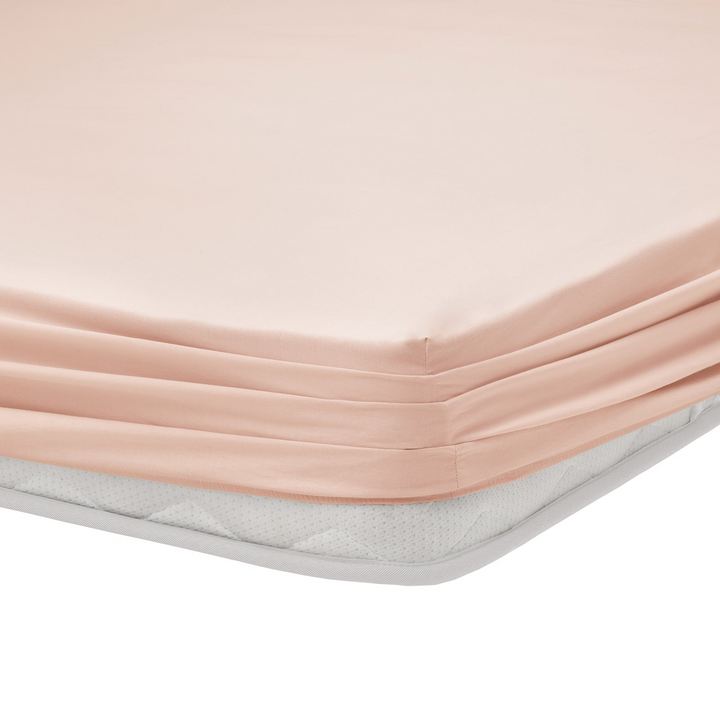Renforcé Cotton Fitted Sheet, 100% Cotton, pink, 160x200 cm