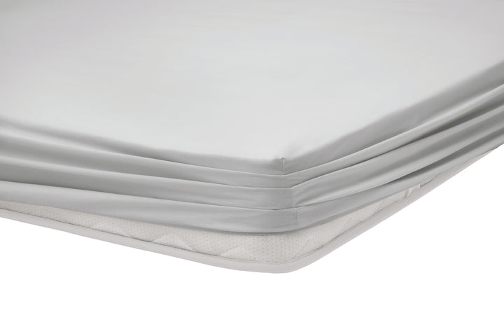 Renforcé Cotton Fitted Sheet Plain, 100% Cotton, grey, 90x200 cm