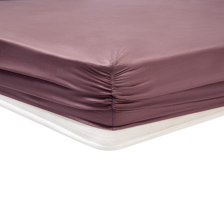 Shelly Maisy Fitted Sheet, Bamboo Sateen, purple, 180x200 cm