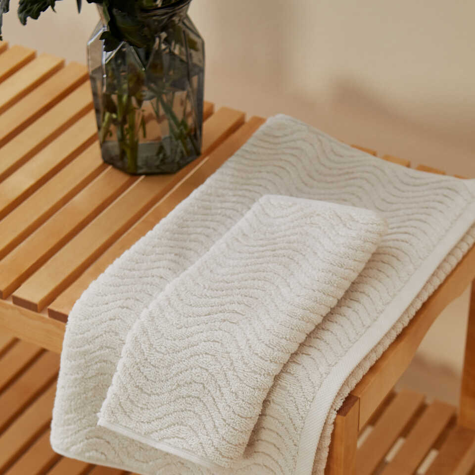Towel Organic, 100% Organic Cotton, beige, 76x152 cm