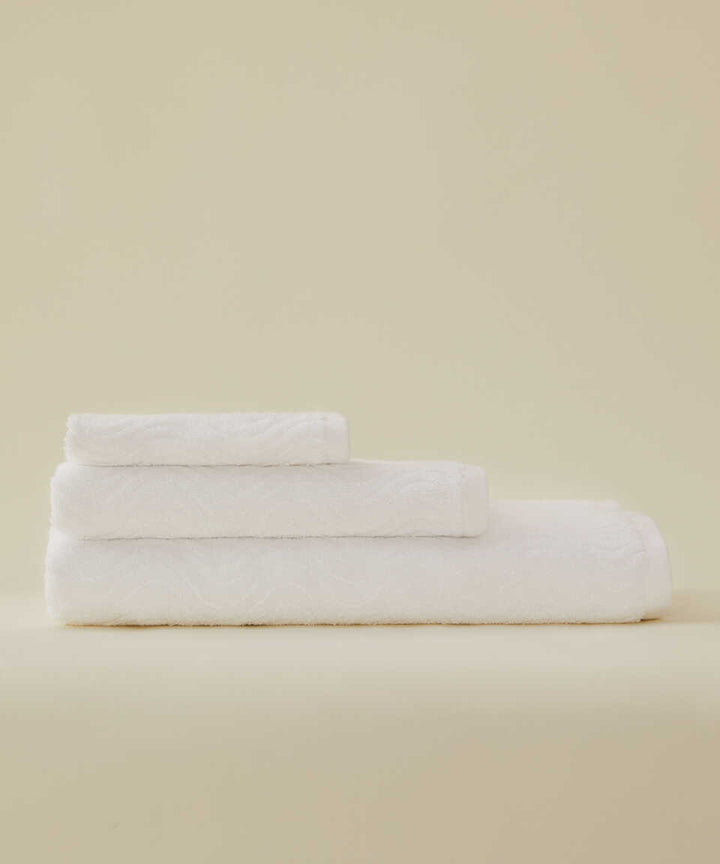 Towel Organic, 100% Organic Cotton, white, 30x50 cm