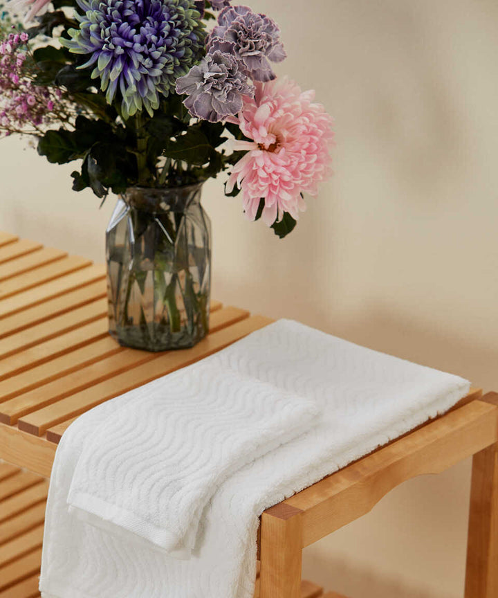 Towel Organic, 100% Organic Cotton, white, 30x50 cm