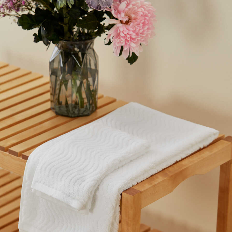 Towel Organic, 100% Organic Cotton, white, 30x50 cm