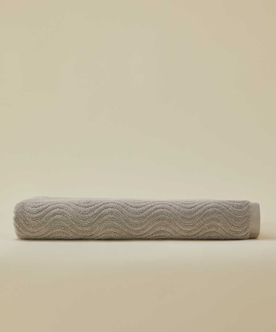 Towel Organic, 100% Organic Cotton, grey, 76x152 cm