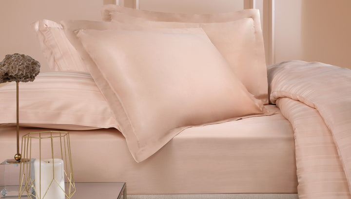 Shelly Maisy Fitted Sheet, Bamboo Sateen, pink, 200x200 cm